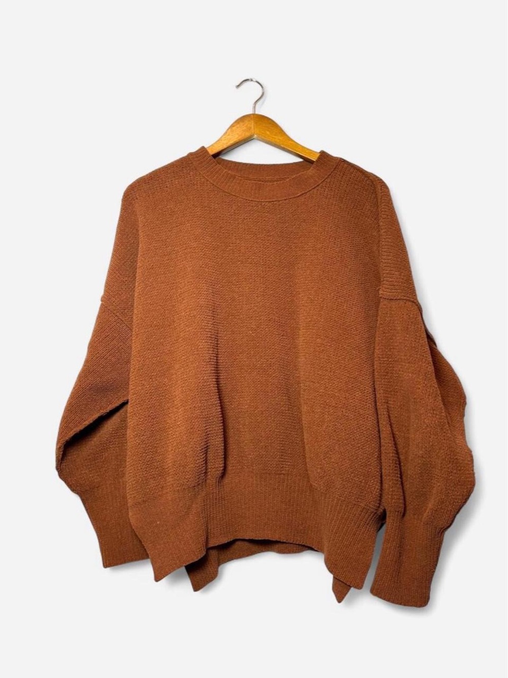 Abercrombie & Fitch Oversized Crewneck Sweater in Brown